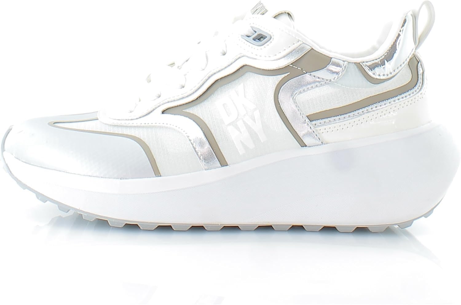 DKNY Women's Essential Footwear Lightweight Slip on Comfort Sneaker, WT/Lght Toffee, 10