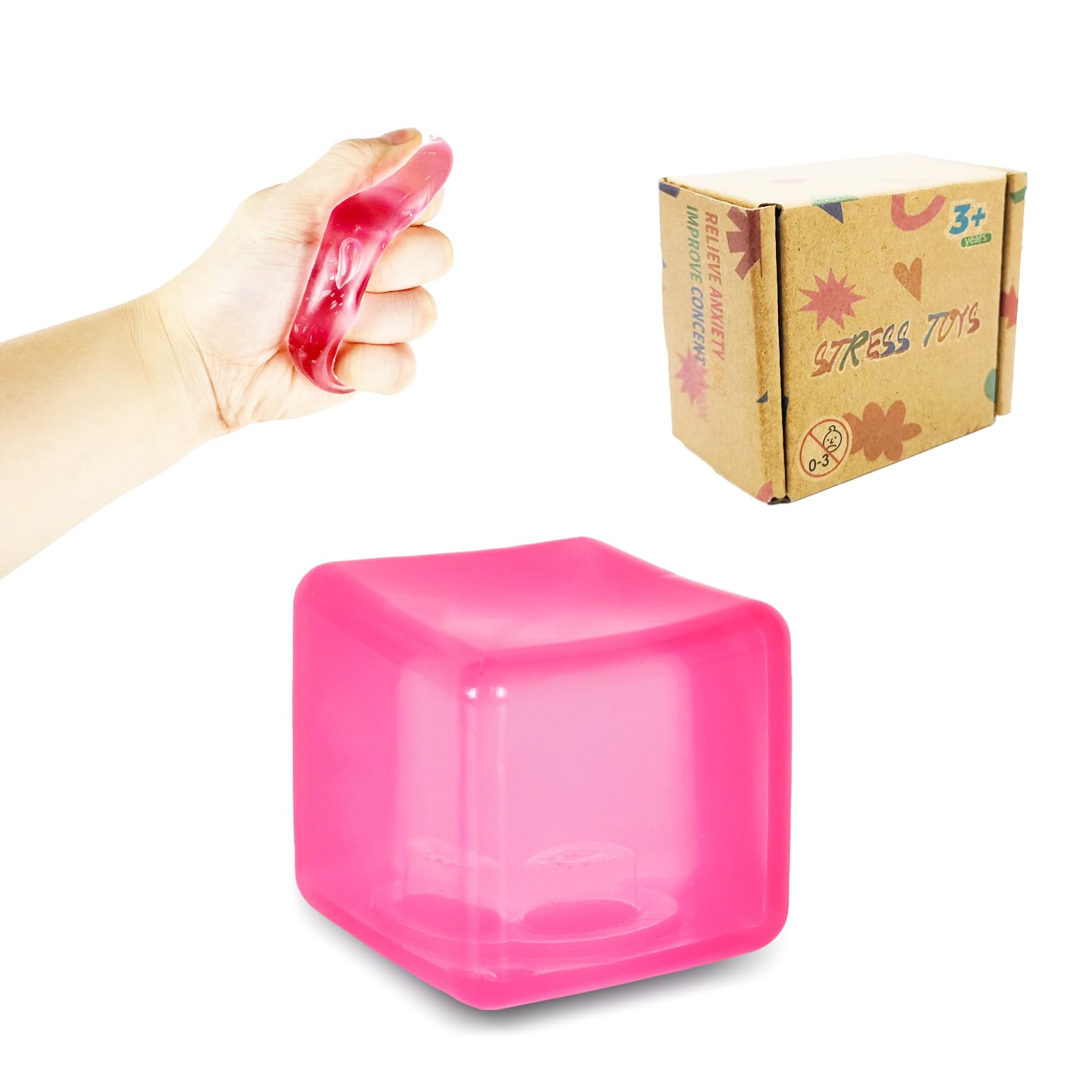 FazaVexior 1-Pack 3.5cm Squishy Squeeze Toys – Stress Balls, Fidget Toys & Sensory Toys for Kids 3+ | Anxiety Relief, Stress Relief, Durable Design Won’t Fall Apart