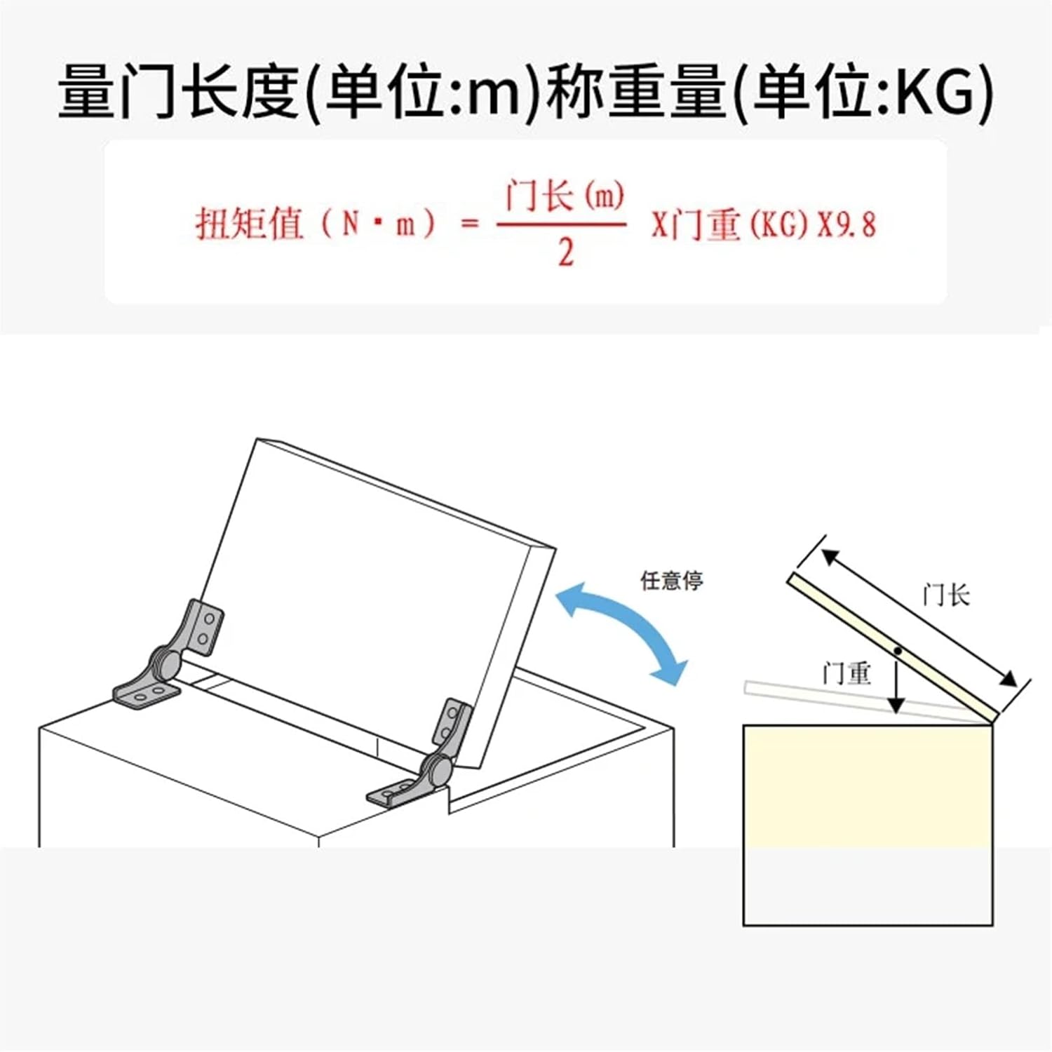 Damping Hinge Stainless Steel Torque Close-up Any Free Stop Bracket Notebook Display Positioning Stop Shaft Furniture Hardware 1Pcs(CL800-2S-3-R(3.0NM))