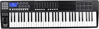61-Key USB MIDI Keyboard Controller 8 RGB Colorful Backlit Trigger Pads Piano Midi Controller Electronic Keyboard