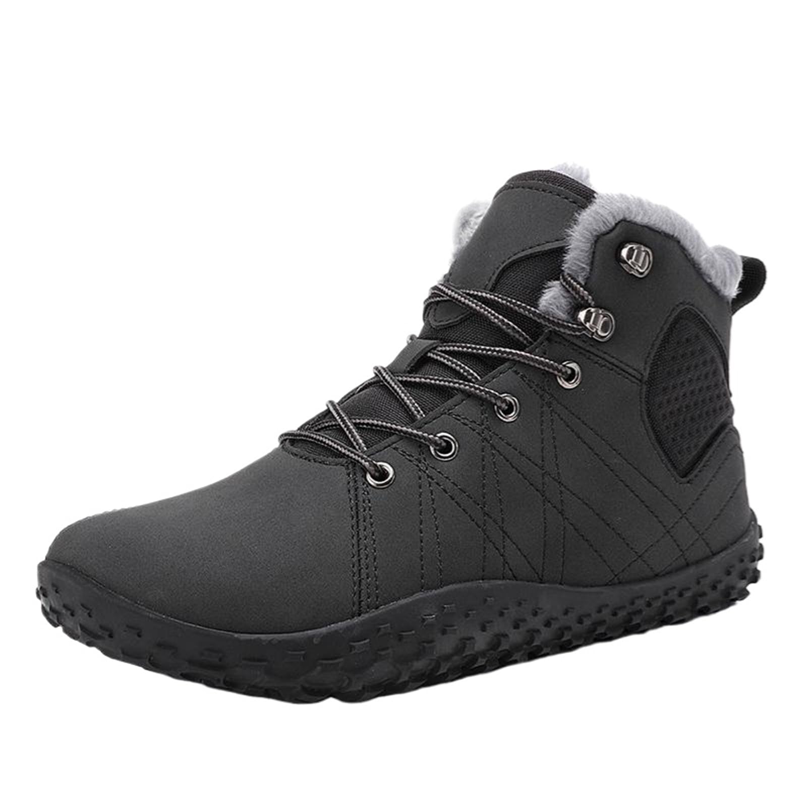 CUTEHEELS Męskie śniegowce High Top | buty zimowe z izolacyjną podszewką z polaru i gumową podeszwą na wędrówki w śniegu, do codziennego użytku w mieście
