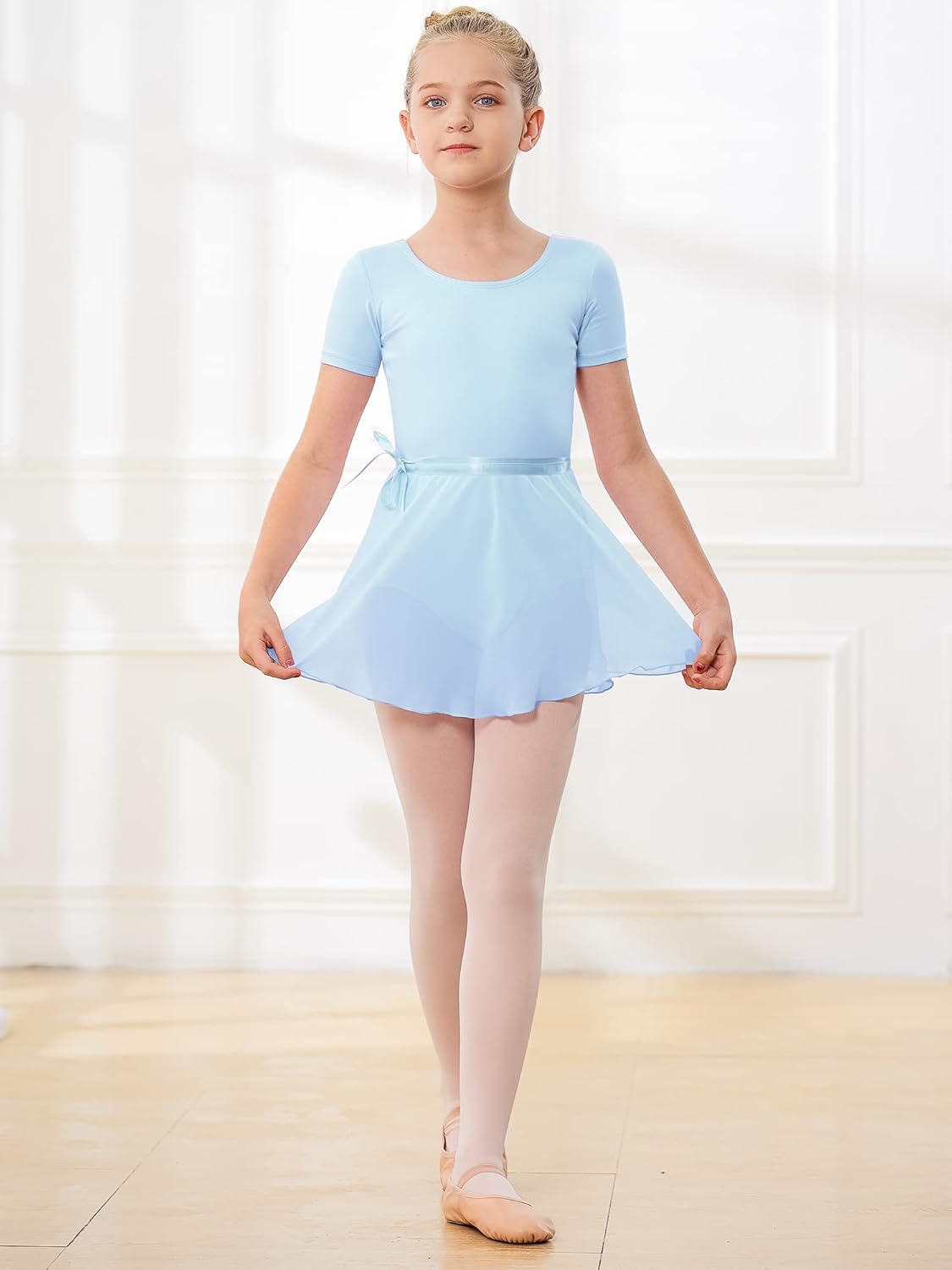 Stelle Ballet Leotards for Girls Toddler Dance Dress Outfit Combo with Skirt and Tights (Toddler/Little Kid/Big Kid) - Image 4