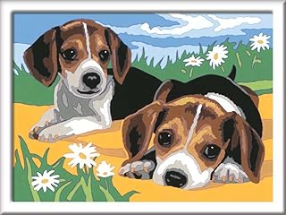 Ravensburger Animal CreArt 28329 Jack Russel-Pintura por números para Perros a Partir de 7 años, Color Amarillo, Mittel (283293)