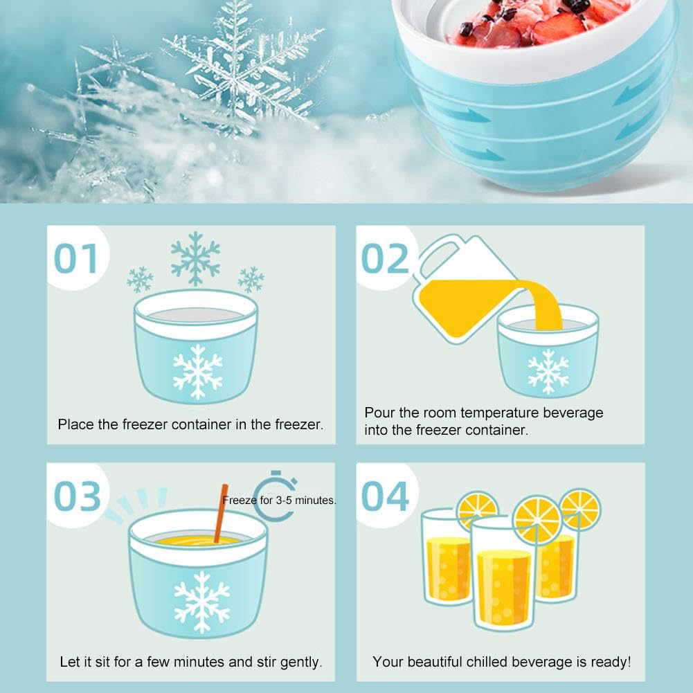 Kleine Mini-Eismaschine für Zuhause, persönliche Eismaschine – nur 15 Minuten, DIY-Mini-Eismaschine, One-Touch-Dessertmaker für eine Portion Gelato, gefrorener Joghurt für Küche, Familien-Leckereien