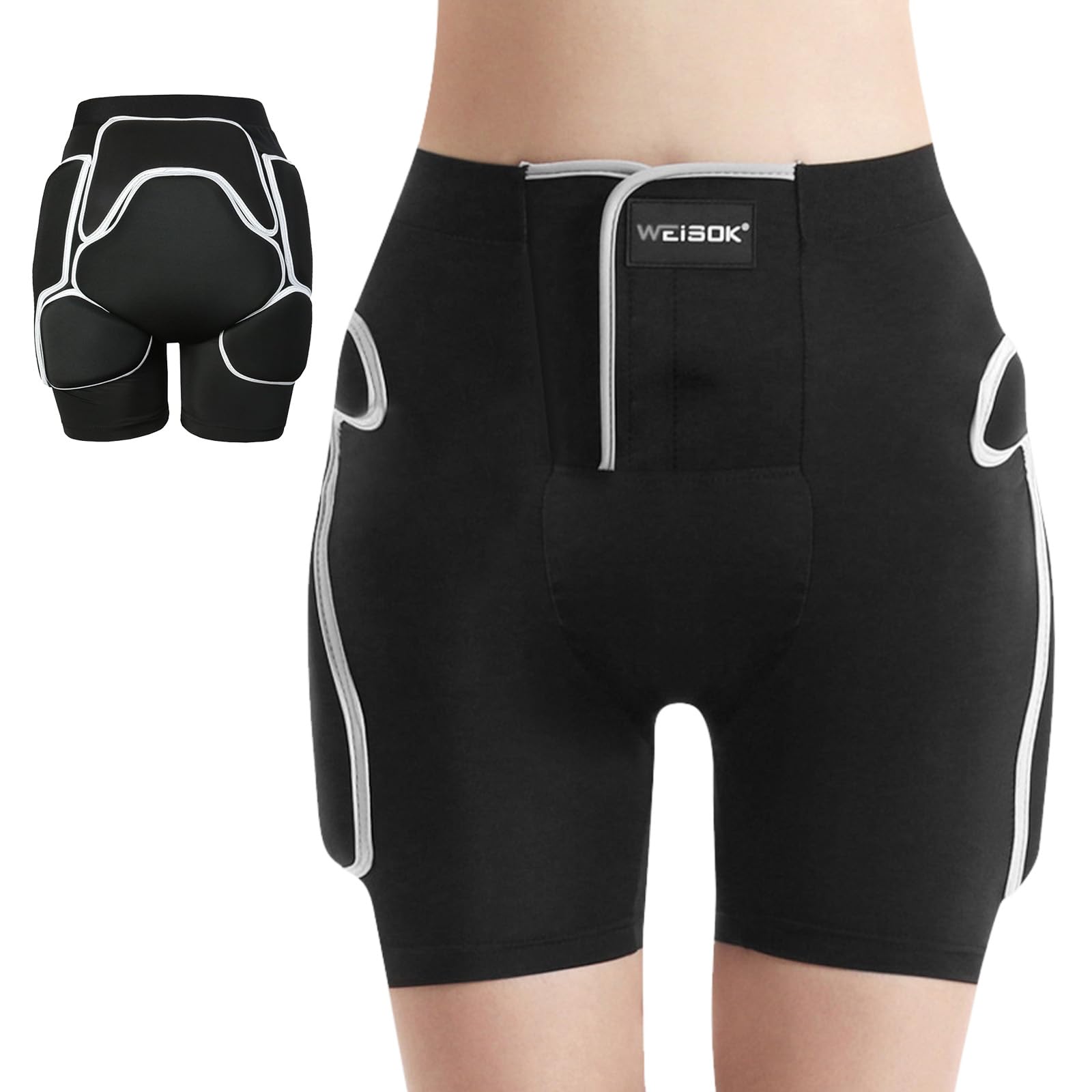 Ejoyous Short rembourré de Protection 3D, Rembourrage EVA pour Le Ski, Le Snowboard, Ajustement Confortable pour Les Adultes dans Les Sports à roulettes (XL)