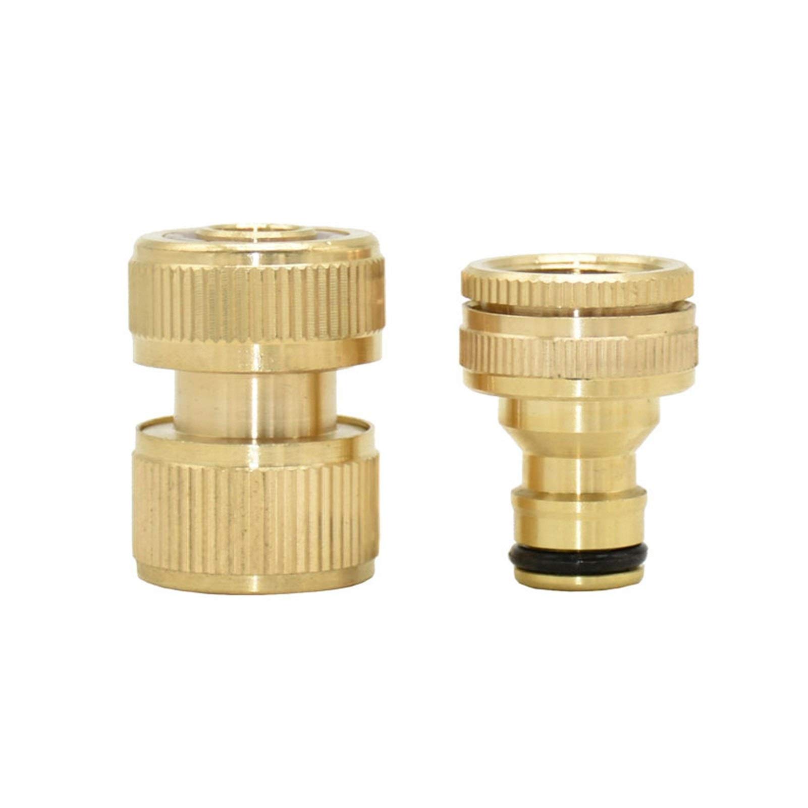 Conector de reparación de manguera extensor 16 mm Manguera de anclaje rápido de latón 1/2 pulgadas Jardín grifo G1 / 2 G3 / 4 Jardín de riego de 16 mm de manguera Pure adaptador de cobre 5 conjuntos