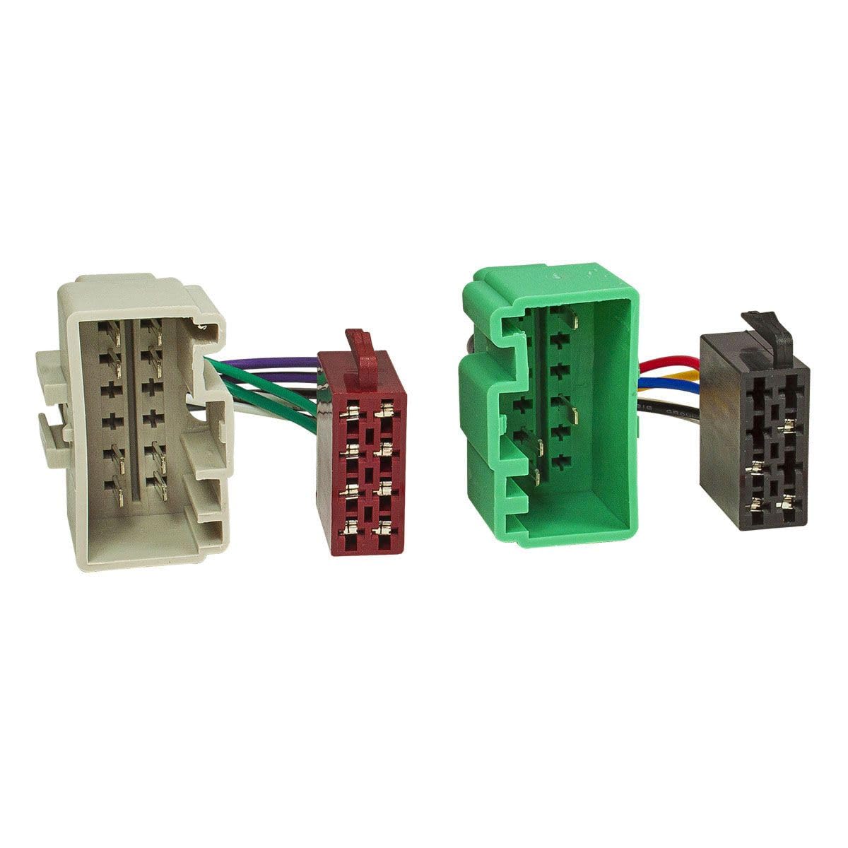 tomzz Audio 2456-007 Conjunto de Panel de Radio Compatible con Volvo S60 S70 C70 V70 Gris Oscuro con Adaptador de Radio ISO GT5 Adaptador de Antena DIN
