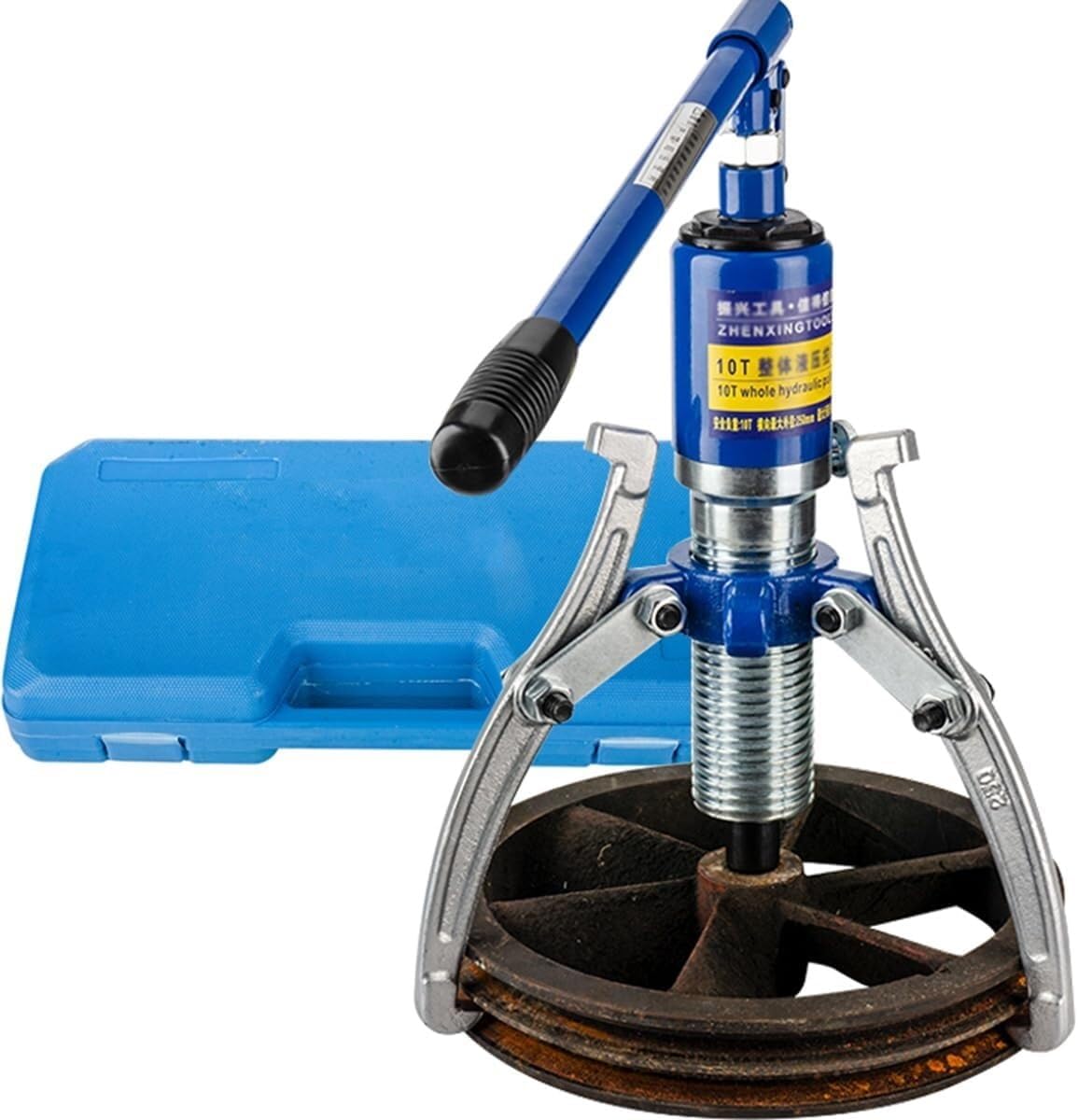 Hydraulic Puller，5 Ton One-Piece Hydraulic Gear Puller 2" (50mm) Axial Travel Hub Bearing Puller Splitter 2 or 3 Alloy Steel Jaw Hub Flange Puller Tool, Vertical and Horizontal