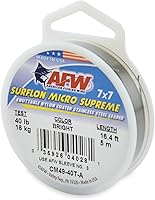 Vista 12 de American Fishing Wire Surflon Micro Supreme Nylon recubierto 7x7 de acero inoxidable, líder en alambres anudables para pesca en agua salada, pesca