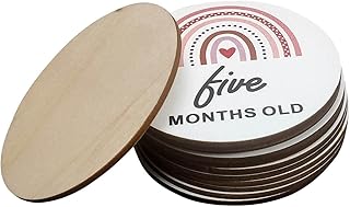 Cartões do marco do bebê,Madeira Arco-íris Bebê Mensal Marcador Discos - madeira marcos, discos marcos madeira, adereços marcos mensais para bebês para Maxten