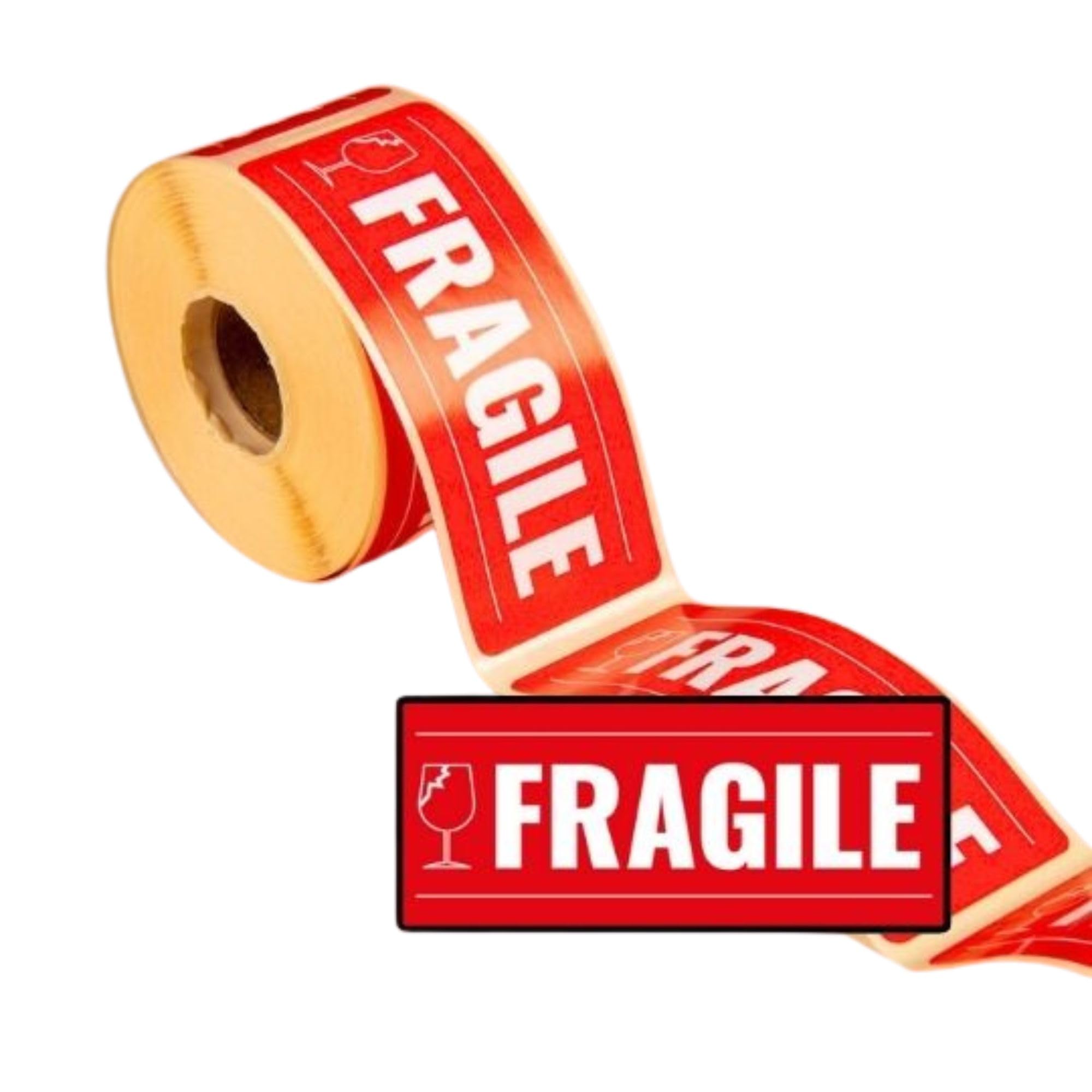 Autocollant A Gratter 300 étiquettes Fragile Rectangulaires Autocollantes En Rouleau - 98 X 40 Mm - Fragile - 1 Rouleau De 300 Stickers Pour Entrepreneurs Smallbusiness. - La Poste Pro Etiquette A Gratter Autocollante