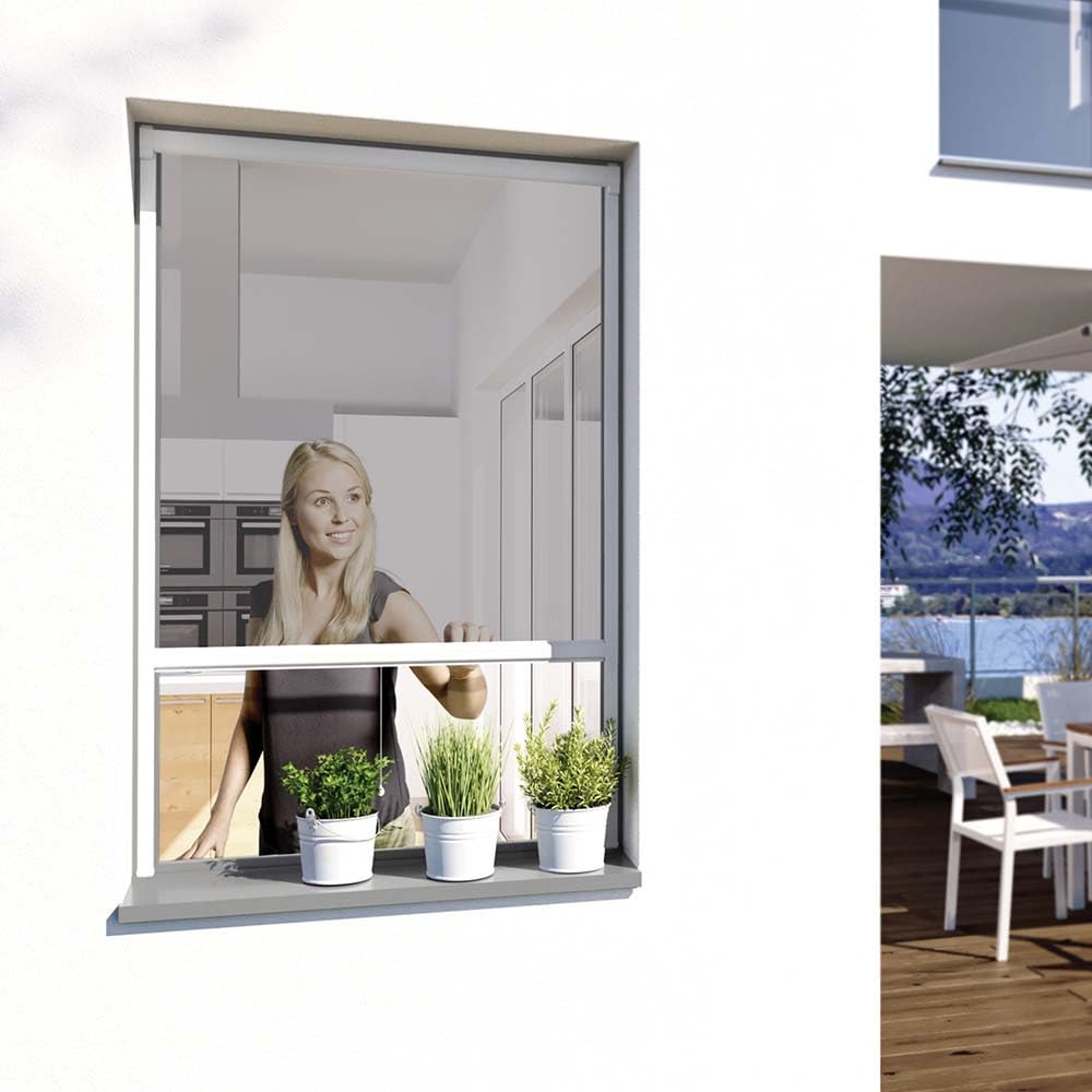 Ose Store moustiquaire Enroulable 100x160 cm - Aluminium - Blanc