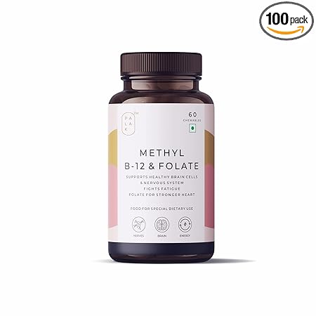 Palak Notes Nutrition : Methyl B12 and Folate Chewable Tablets: 100 Chewables