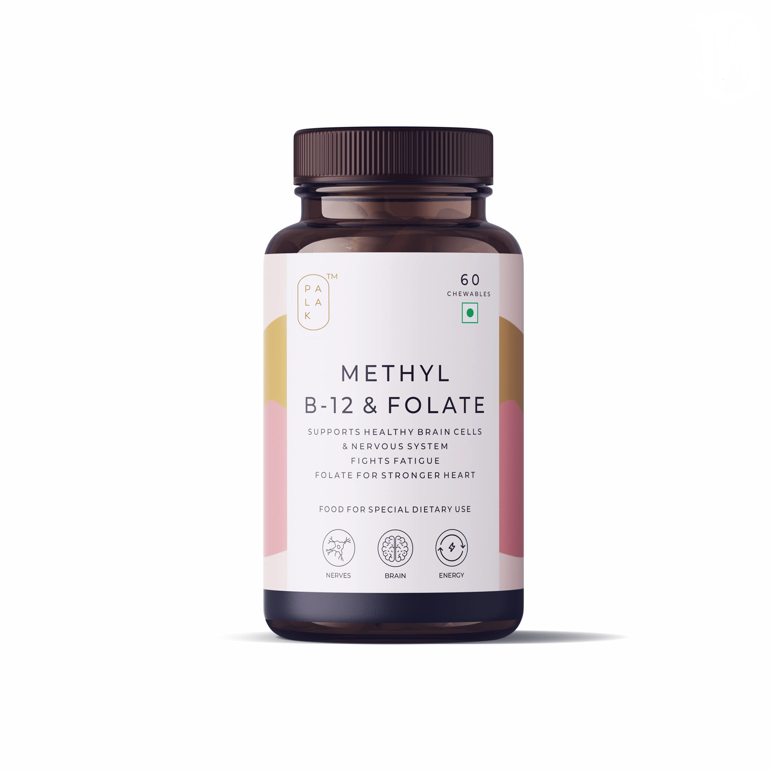 Buy Palak Notes Vitamin B12 (Methylcobalamin) + Folate (Methylfolate) + Vitamin B6 ENERGY