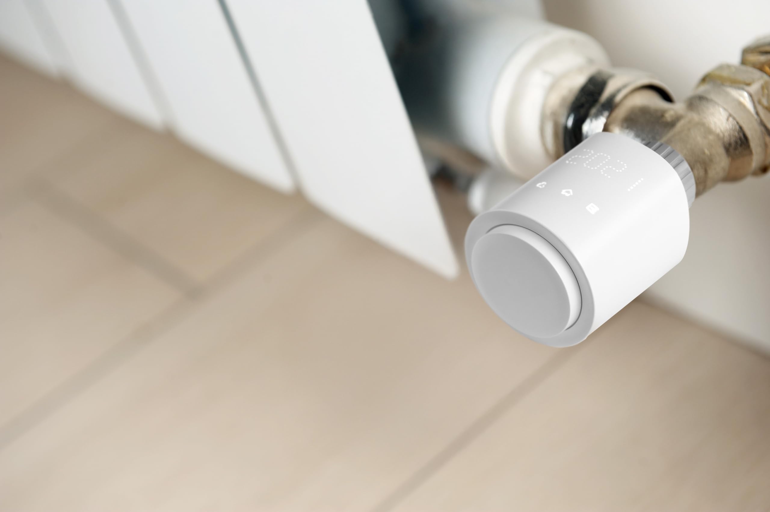 Bezprzewodowa Głowica Termostatyczna Wifi z Wyświetlaczem LED Aplikacja Tuya Smart Zawór Grzejnikowy M30 x 1,5 (w zestawie 3 baterie AA i 3 adaptery)
