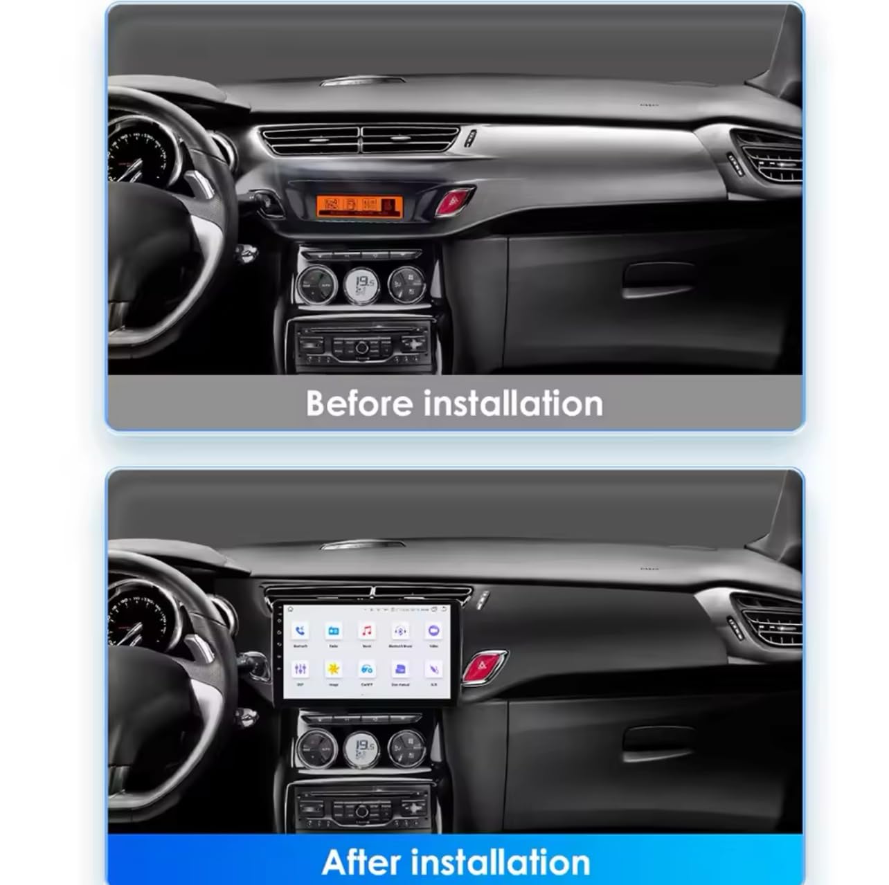 Autoradio Android 9 Pollici Per Citroën C3 2009-2016 – CarPlay Wireless, GPS, Telecamera E Comandi Al Volante