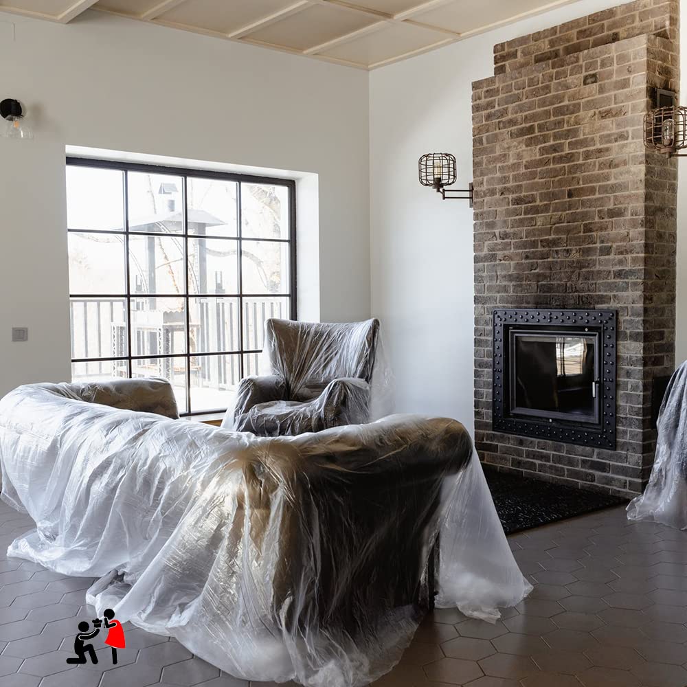 Teli Imbianchino 4x5 Metri - Set Da 2 In Polietilene 6 Micron Per Ristrutturazioni E Pittura - Foto 7