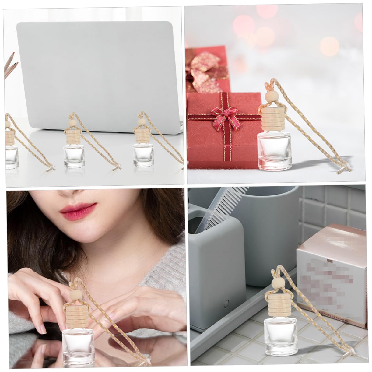 5 Sätze Auto Duft Diffusor Flasche Nachfüllbare Parfümflasche Für Auto Hängend Aromatherapie Ätherische Öle Für Stressfreies Fahren Und Angenehmen Duft Im Innenraum 5 Stück * 5