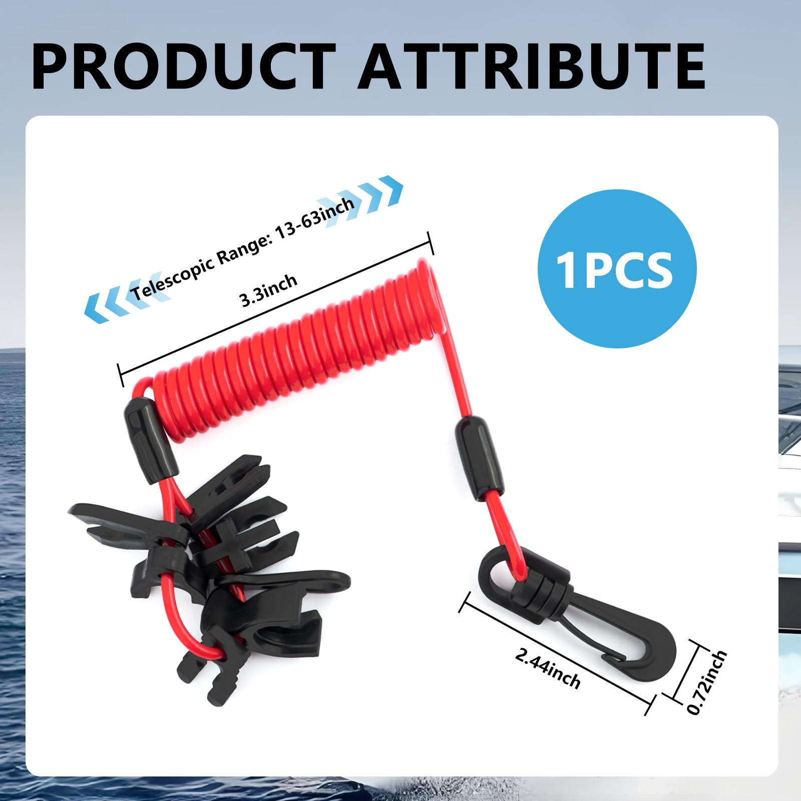 SEACHOICE Battery Selector Switch, 4-Position, Rotary, Red, Manual, 5A, IP67, X-10, 12.5kW