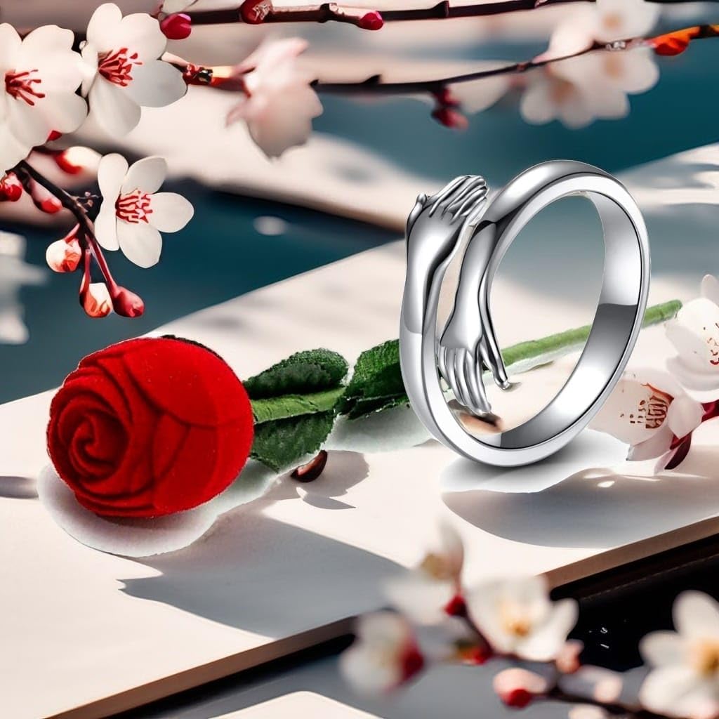 The India Style Gift for Wife, Girlfriend - Hug Hand Ring