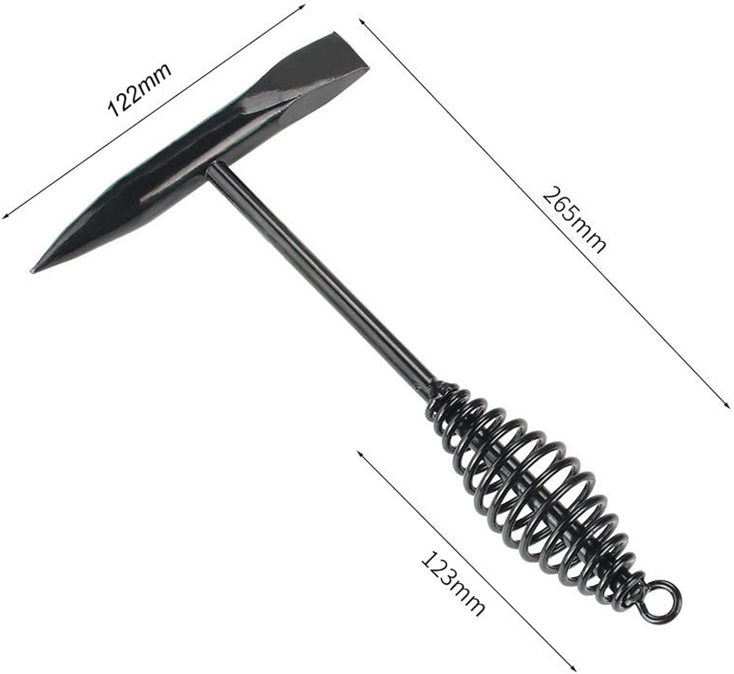 INLIMA Hammer High Hardness Carbon Steel Manual Welding Slag Hammer Derusting Welder Hammer Reflex Spring Handle Welding Slag Rust Remover (Color : Welder Slag Hammer A)