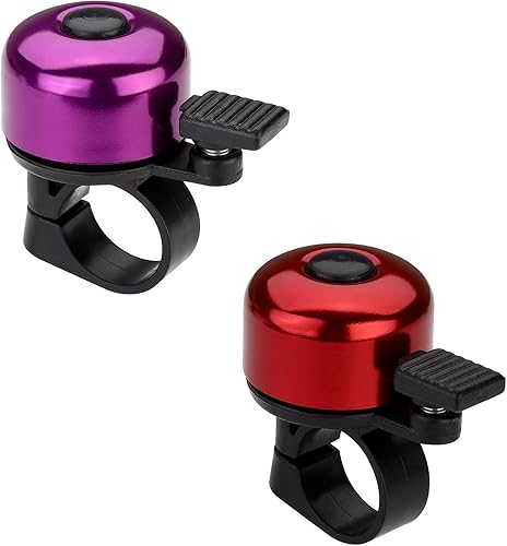 Vista 50 de Timbre de bicicleta con sonido nítido para adultos, niños y niñas 2 unidades azul - rojo