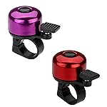 Paliston Bike Bell Bicycle Bell Crisp Sound for Adults Kids Boys Girls Red & Purple