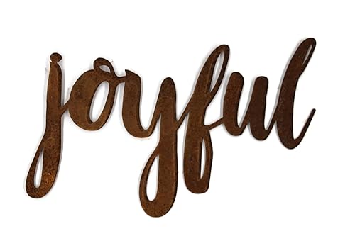 Miniatura 555 de Steel Metal Script Word Art - Various Sizes and Finishes (cheers Small 12.5x6", Raw, Unfinished Steel)