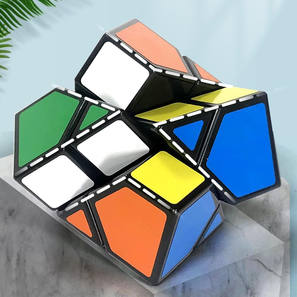 Black Grid Skewb Cube, Abnormity 1x3x3 Speed Cube, Educational Puzzle Cube Toys, Brain Teaser