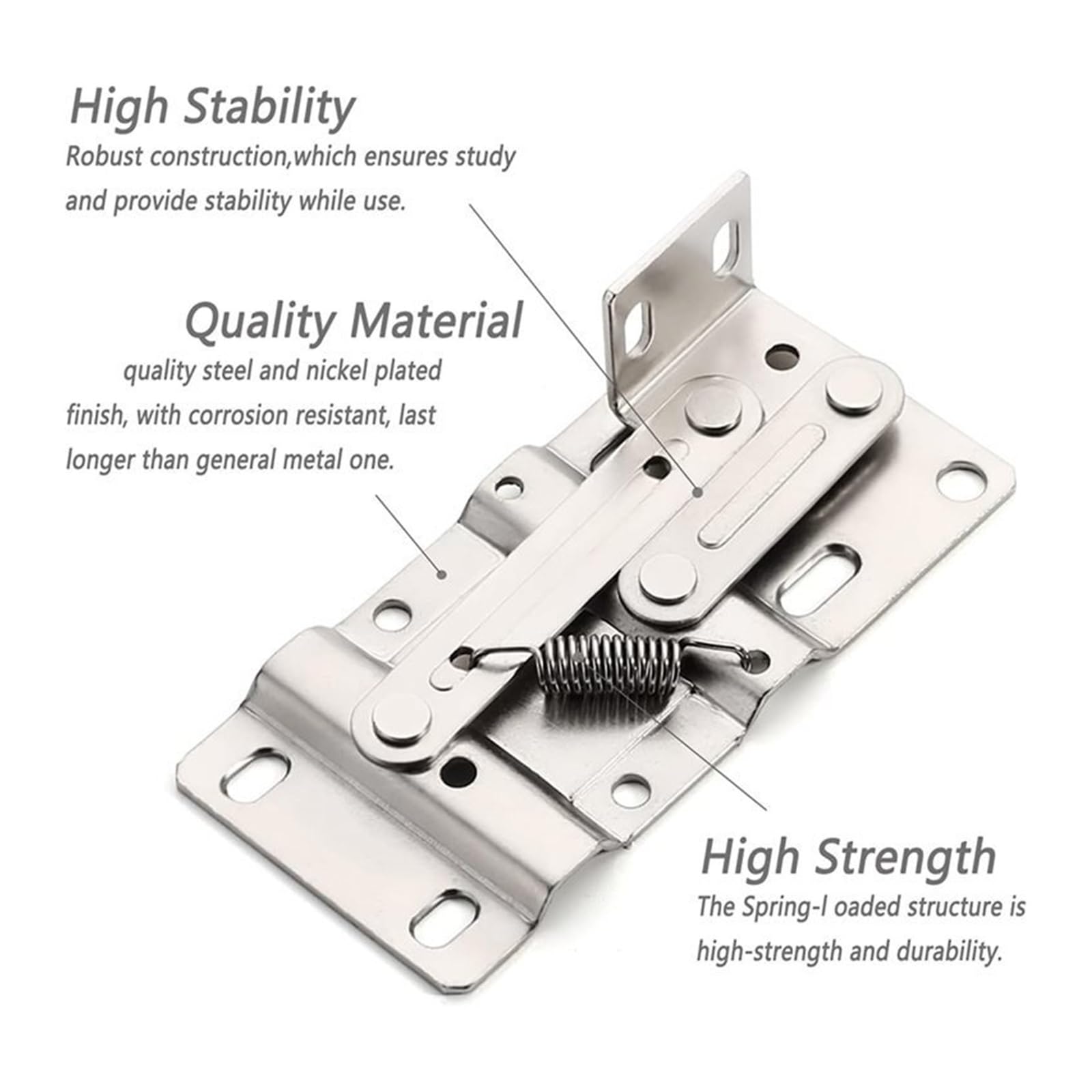 Bisagras de puerta con rodamiento de bolas de alta Tijera De Bisagra Con Punta For Fregadero Cocina O Organizador Gabinete Baño, 2 Uds
