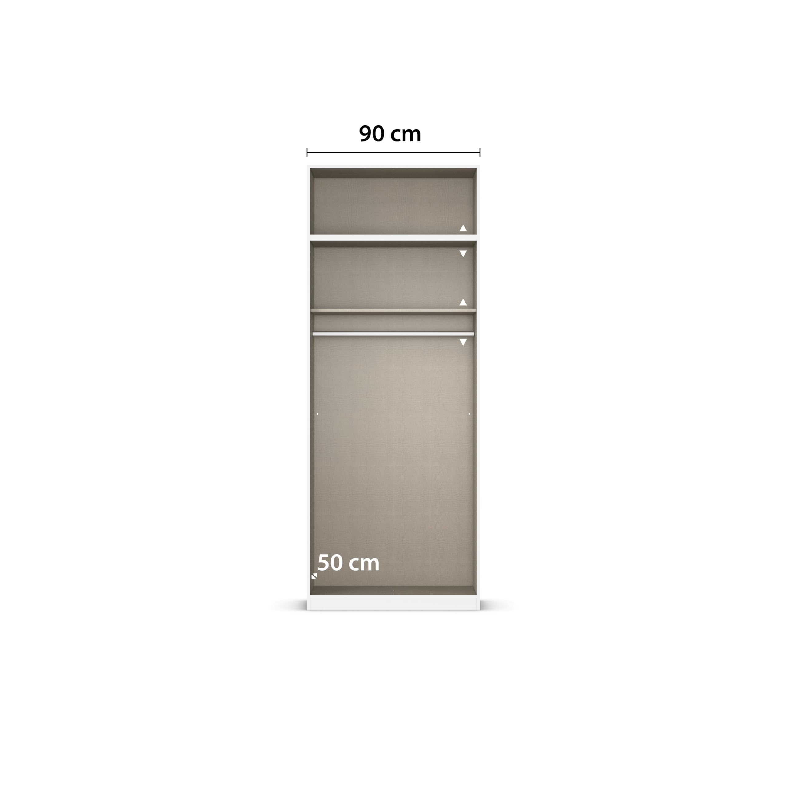 Rauch Möbel Lagoa, Kleiderschrank, Garderobe für Schlafzimmer, Kinderzimmer, Jugendzimmer 4-türig, Farbe Weiß, Breite 91