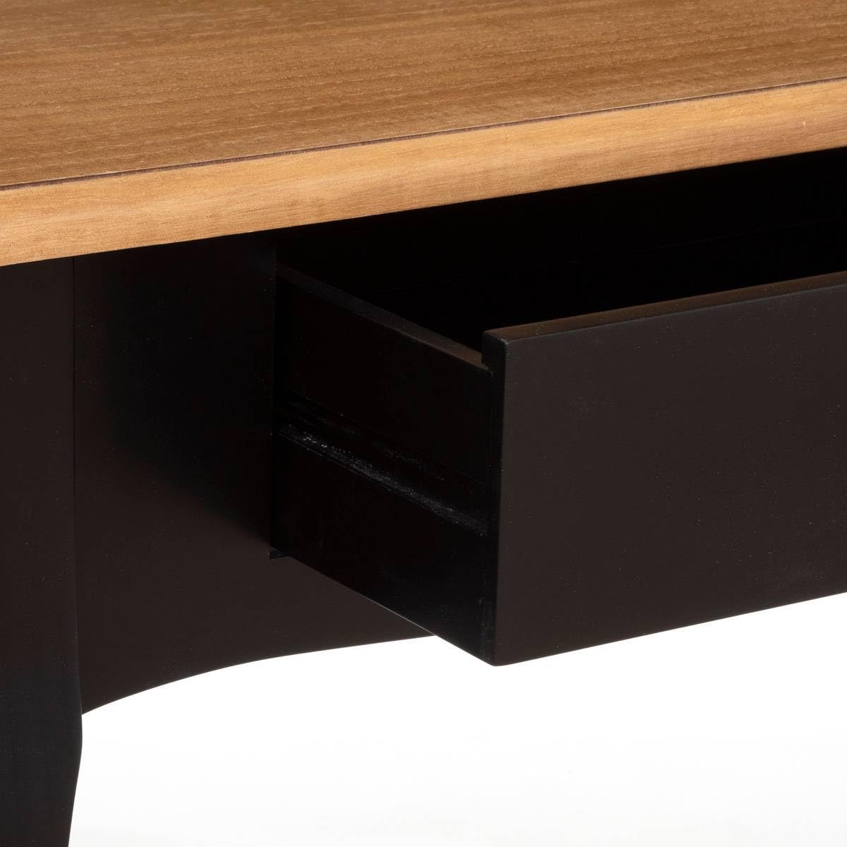 Atmosphera Sekretär Chrysa – 5 Schubladen – Holz und Kiefer – Schwarz