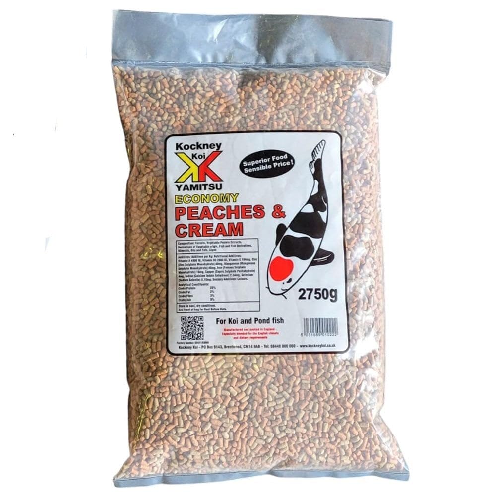 Kockney Koi Peaches & Cream Stix Economy 2.75kg Fish Food Pond Sticks