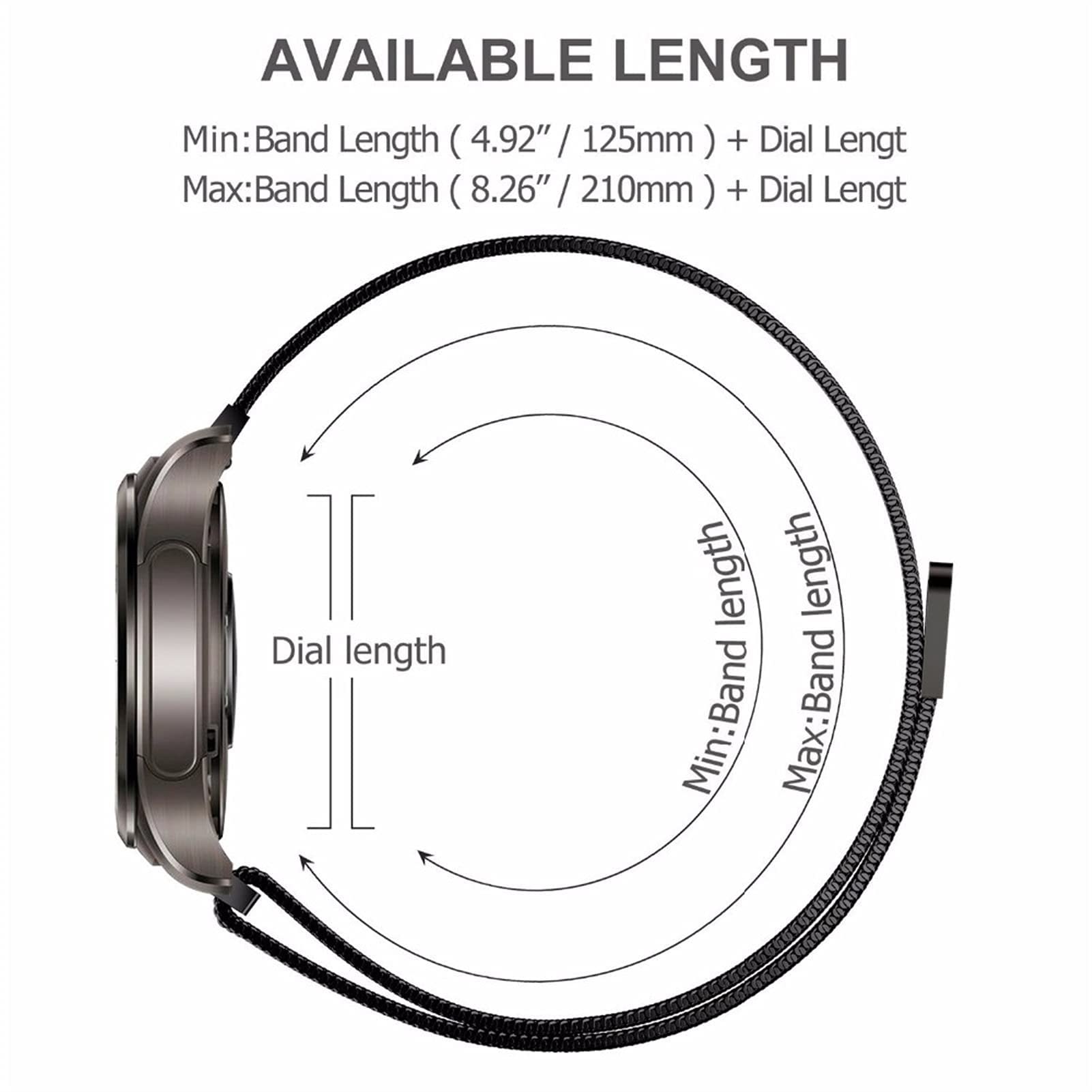Bracelet pour montre Maille tressé 18 mm doré acier inox