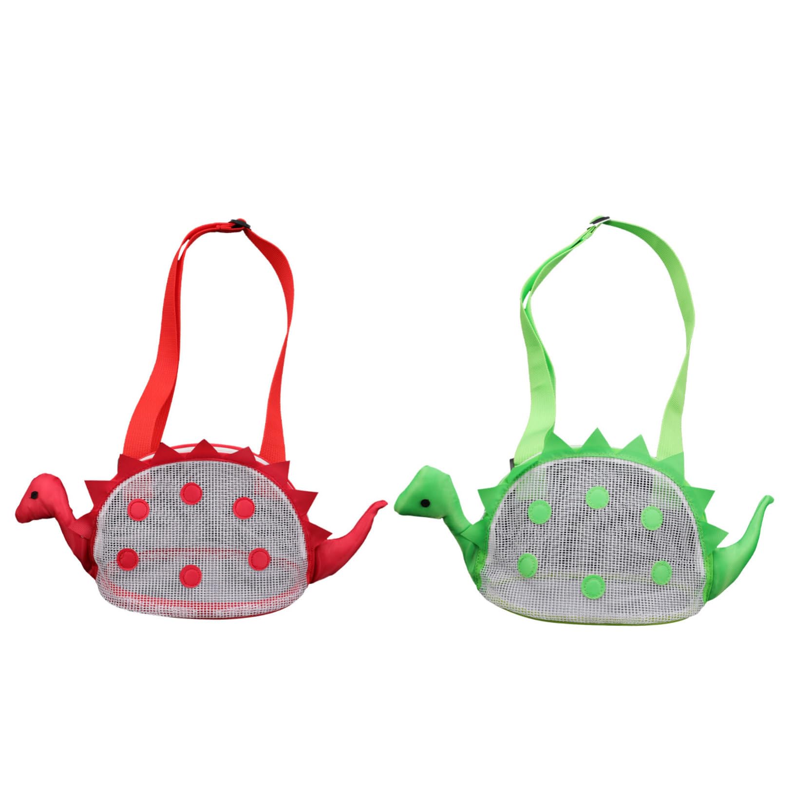 Didiseaon 2 Pcs Mesh Shell Bags for Kids Dinosaur Beach Bag Storage Pouches for Toys Shells