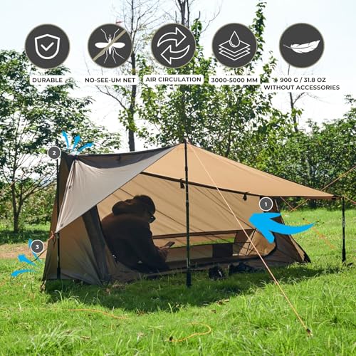 Carpa ultraligera para 1 persona onewind con almohada miniatura 2
