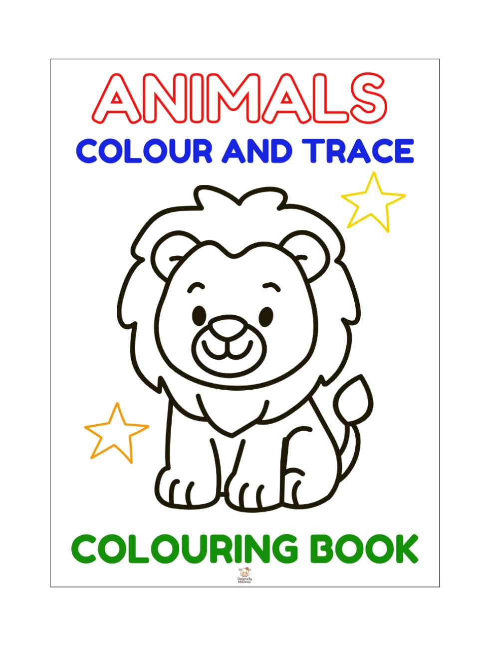 Animals colour and trace: colouring book