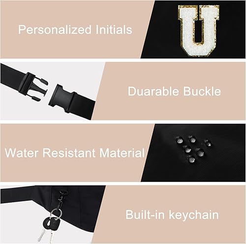 Miniatura 63 de MAXTOP - Cangurera cruzada grande con 4 bolsillos con cremallera, ideal para eventos deportivos, festivales, entrenamiento, viajes, correr y uso