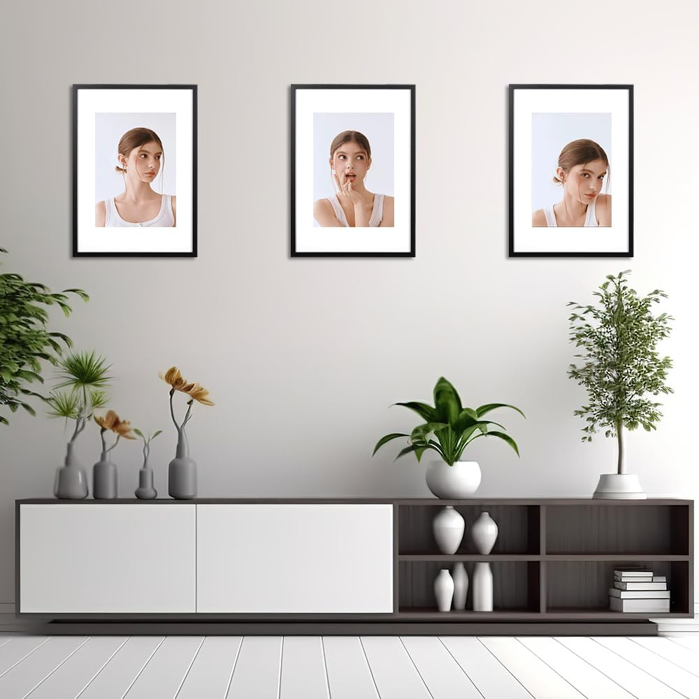Baoee Black Picture Frame A3,Set of 3, photo frame with acrylic glass, A3 Frame, A3 Poster Frame - Image 3
