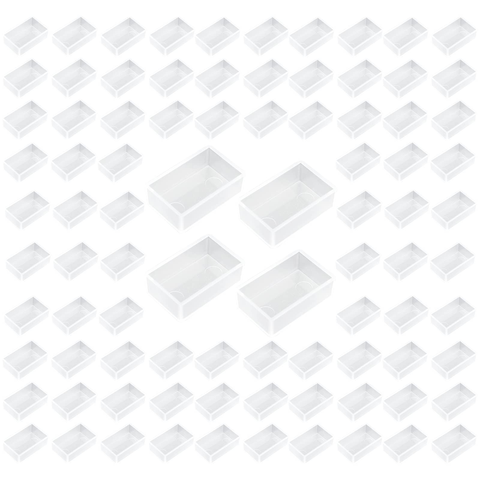 PATIKIL Lot 24 Godets Vides Aquarelle 3.2ml – Pots Plastique Blanc Pour Peinture Aquarelle, Acrylique, Huile – Voyage & Palette