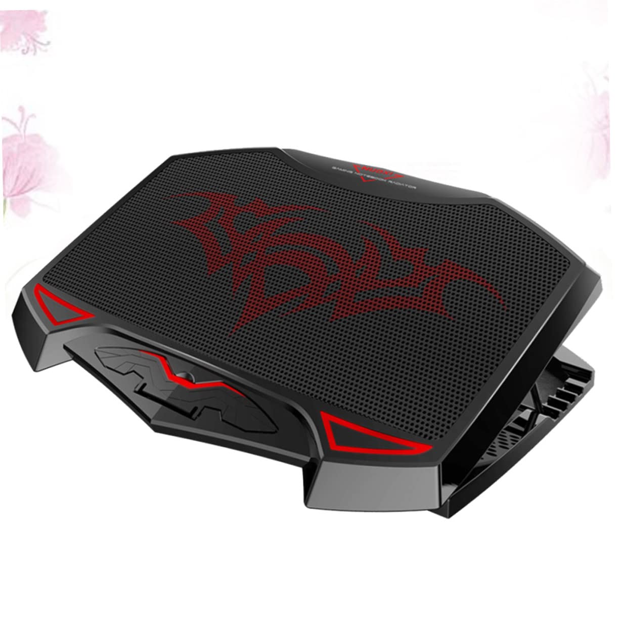 HOMSFOU Ventola Di Raffreddamento Portatile Per Base Di Raffreddamento Per Laptop Ventole Led Doppia Porta Usb Regolabile in Design Ergonomico Cuscinetto Antiscivolo