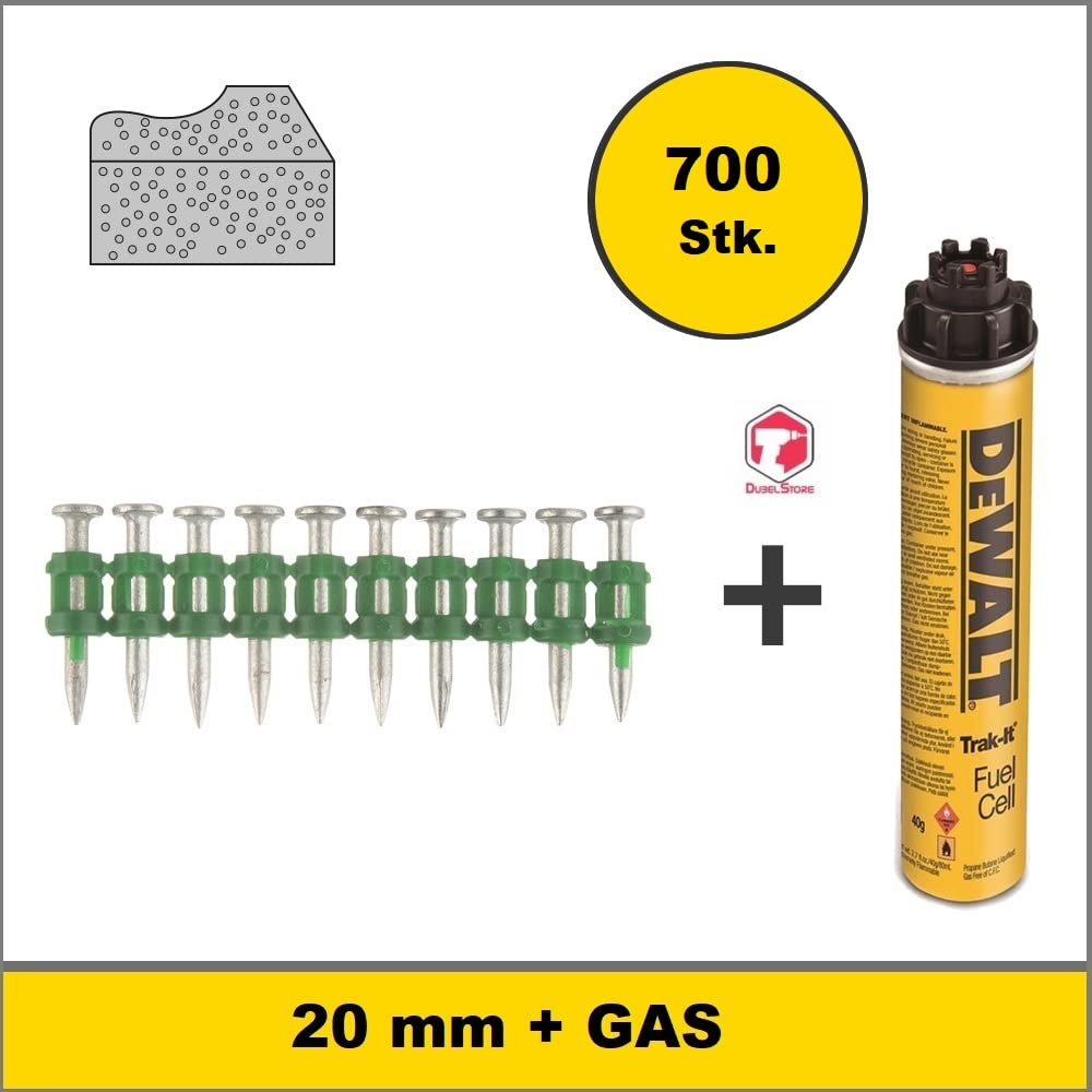 Vesta C5 – 20 mm XH chiodi + gas, compatibile con Würth DIGA CS-2], [DeWalt C5], [Powers C5], [maxGS73]