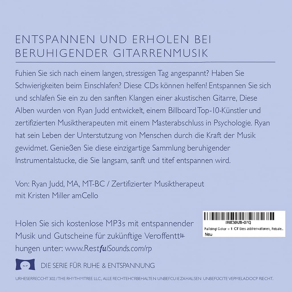 Entspannende Gitarrenmusik – 4-Alben-Set zur Meditation, Entspannung und zum Einschlafen