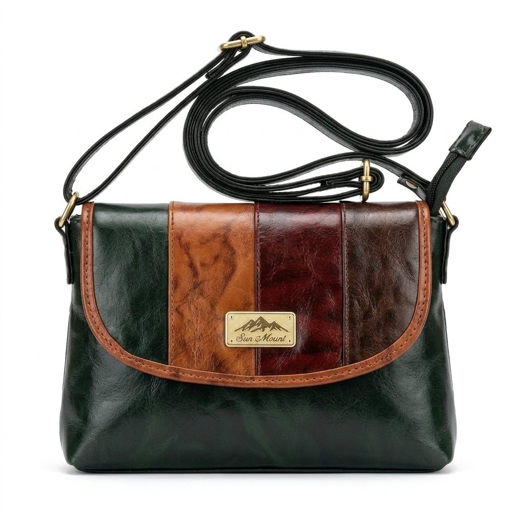 sea mount Vintage Leather Sling Bag for Women – Handcrafted Multi-Tone Crossbody Satchel with Flap | Genuine Leather Shoulder Purse for Work, Travel & Everyday Use-picture-26