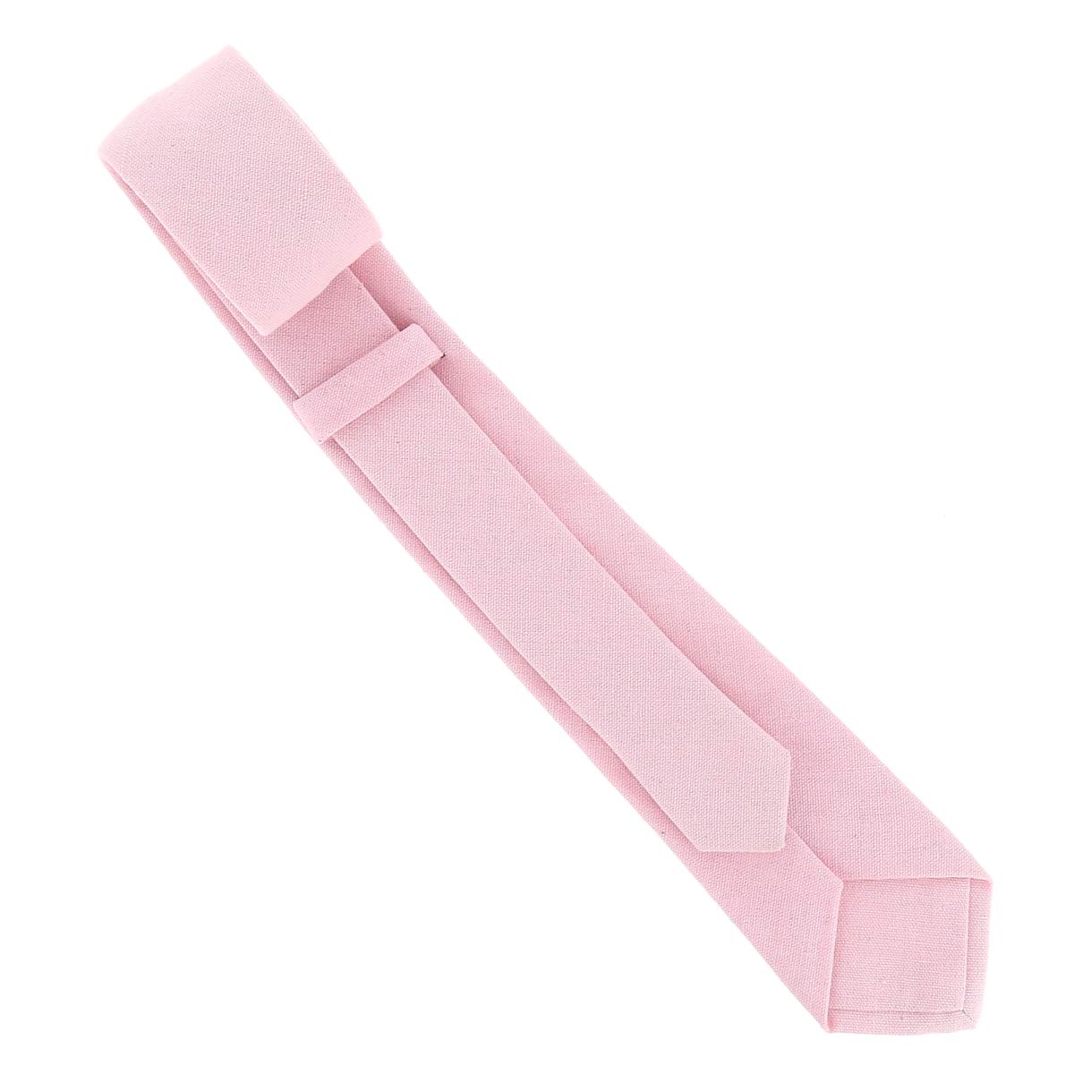 Cravate Coton Unie - Cravate Homme Tissu Mat - Coupe Ajustée Moderne : 6cm à la pointe - Look Tendance Mariage ou Business