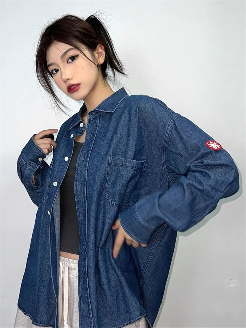 CAVEMPT CE Vintage Washed Denim Shirt Jacket Men Women 1:1 Cav  