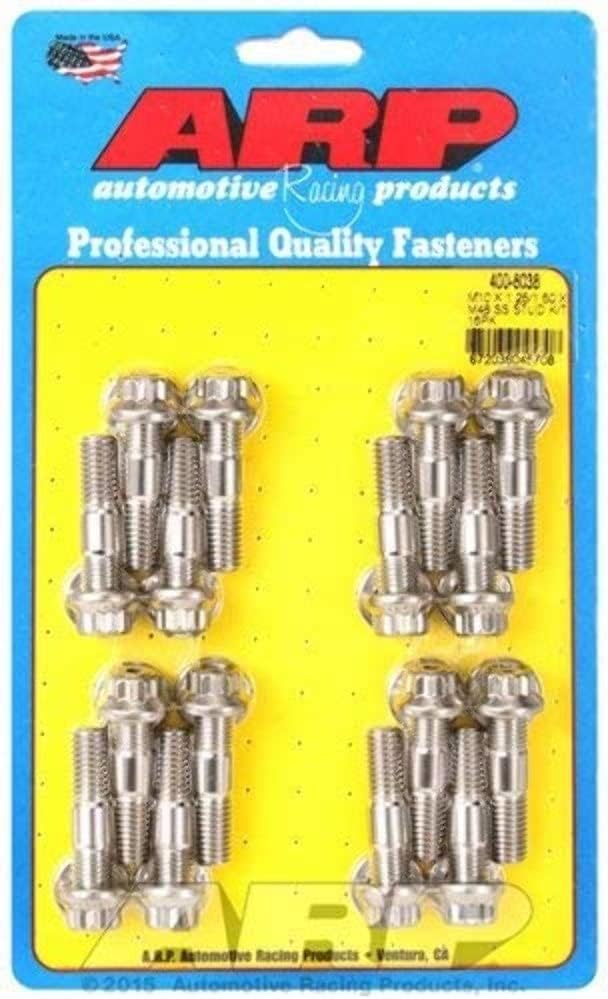 ARP 400-8038 Broached stud Kit (M10 X 1.25/1.50 X 48mm broached stud 16pcs)