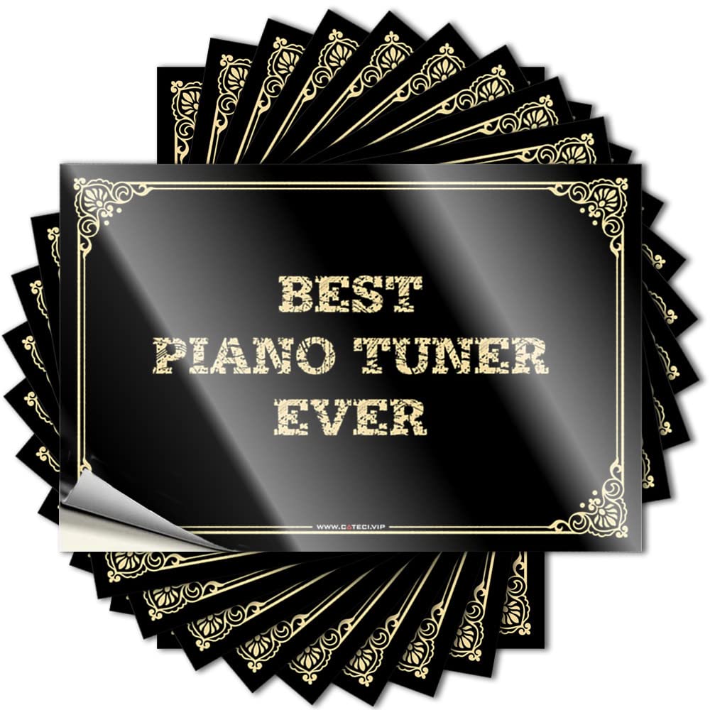 Stuff Door Saying - Best Piano Tuner Ever Small Durable Sticker Easy Apply for Sports Decor(6X9CM)