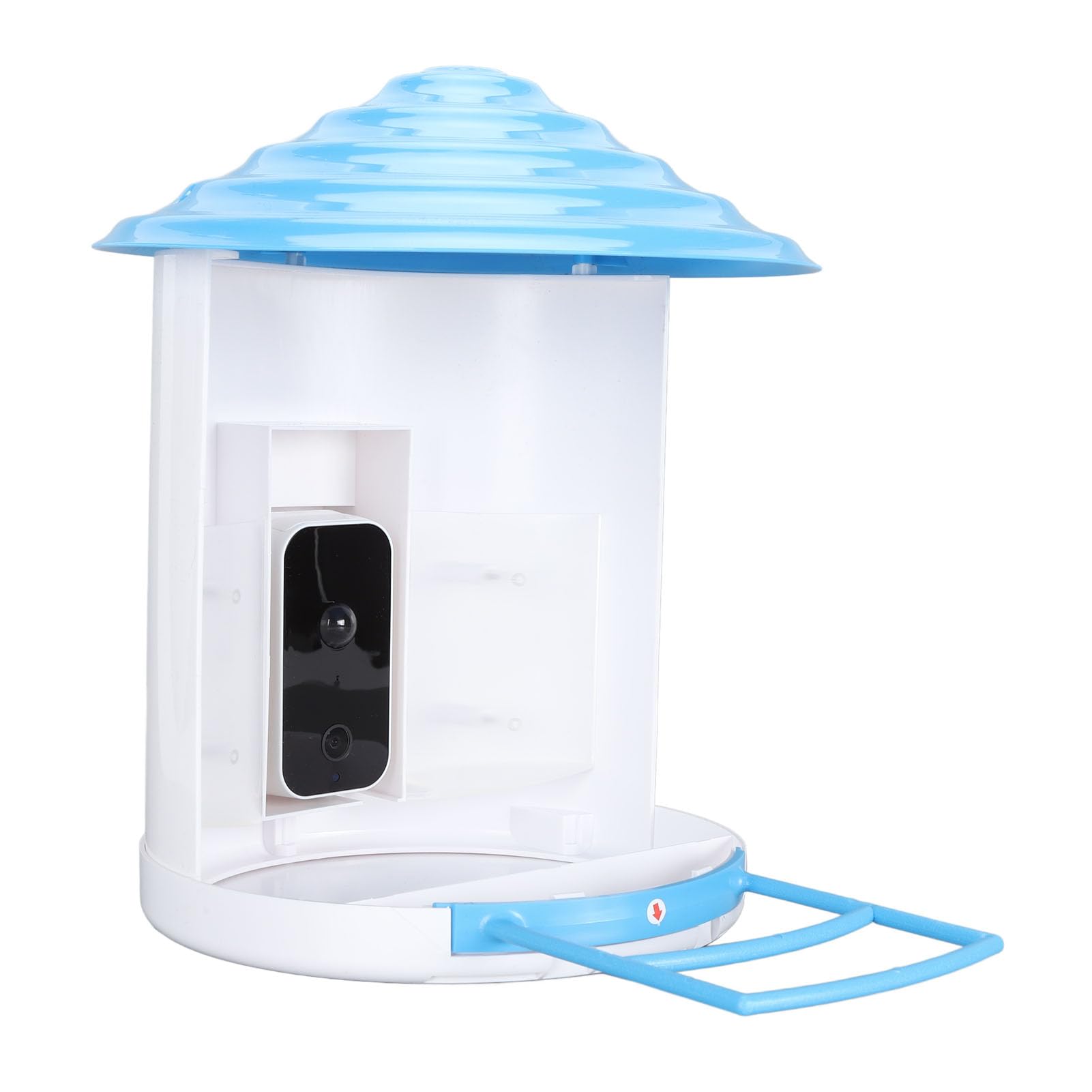 Vogelhaus mit Kamera, Wilde Vogelfutterspender Bird Feeder mit KI Erkennung, 4G LTE Fernbedienung, 1080p Nachtsicht, Bewegungserkennung, Solarbetriebener Wasserdicht (A)