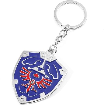 Alloy Keychain, Master Sword Link Hylian Shield Korak Yahaha Sheikah Slate Majoras Mask Heart Sapphire Ruby Keychain